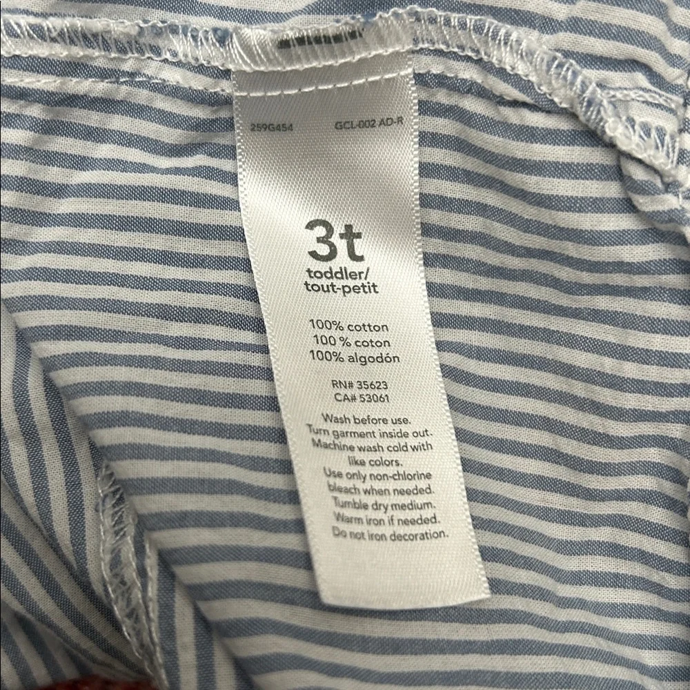 Carter’s Striped Ruffle Sleeveless Top, Size 3T